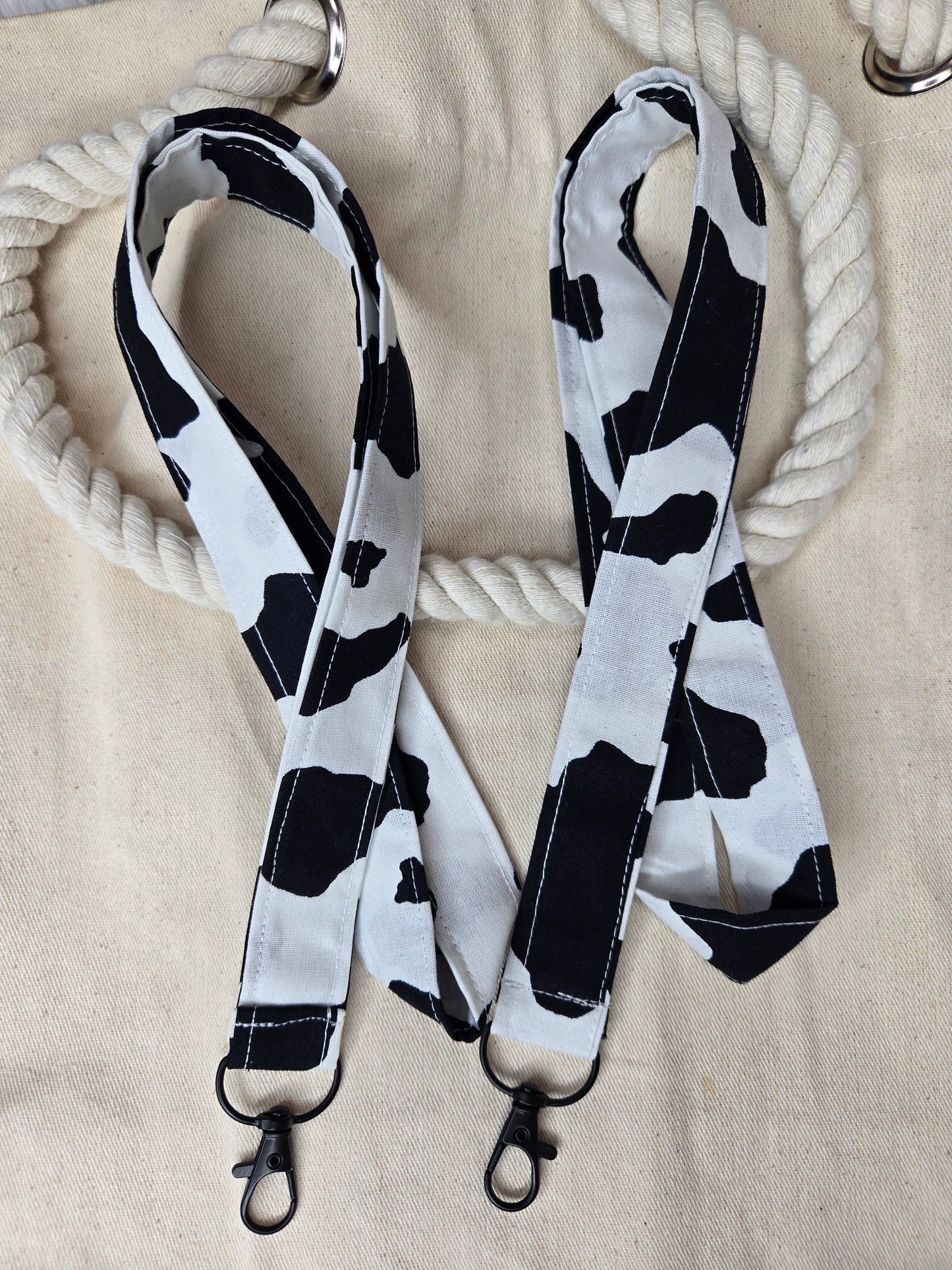 Cow Print Keychain Wristlet/Lanyard