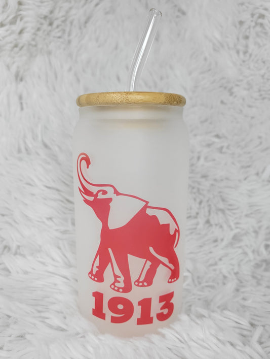 1913 ELEPHANT 16OZ GLASS TUMBLER