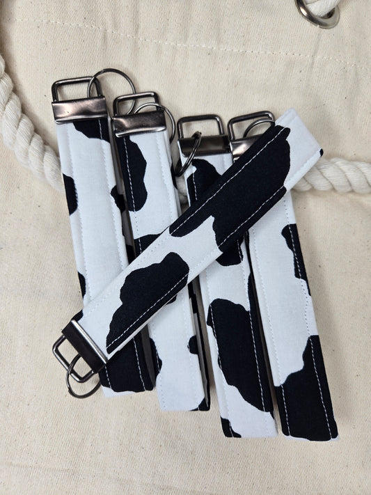 Cow Print Keychain Wristlet/Lanyard
