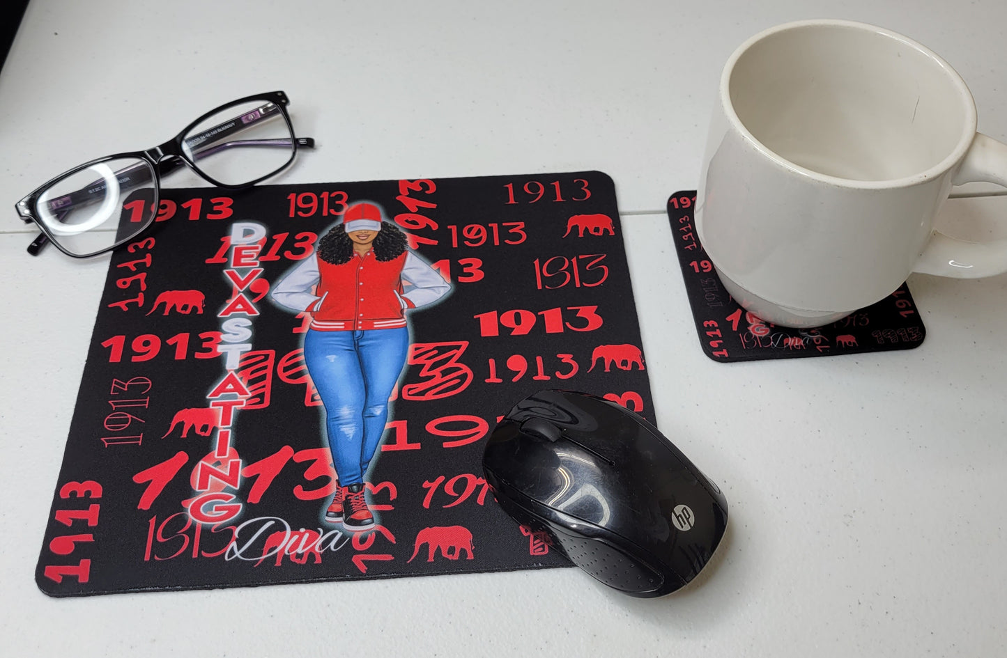 1913 Mouse Pad/Coaster Set